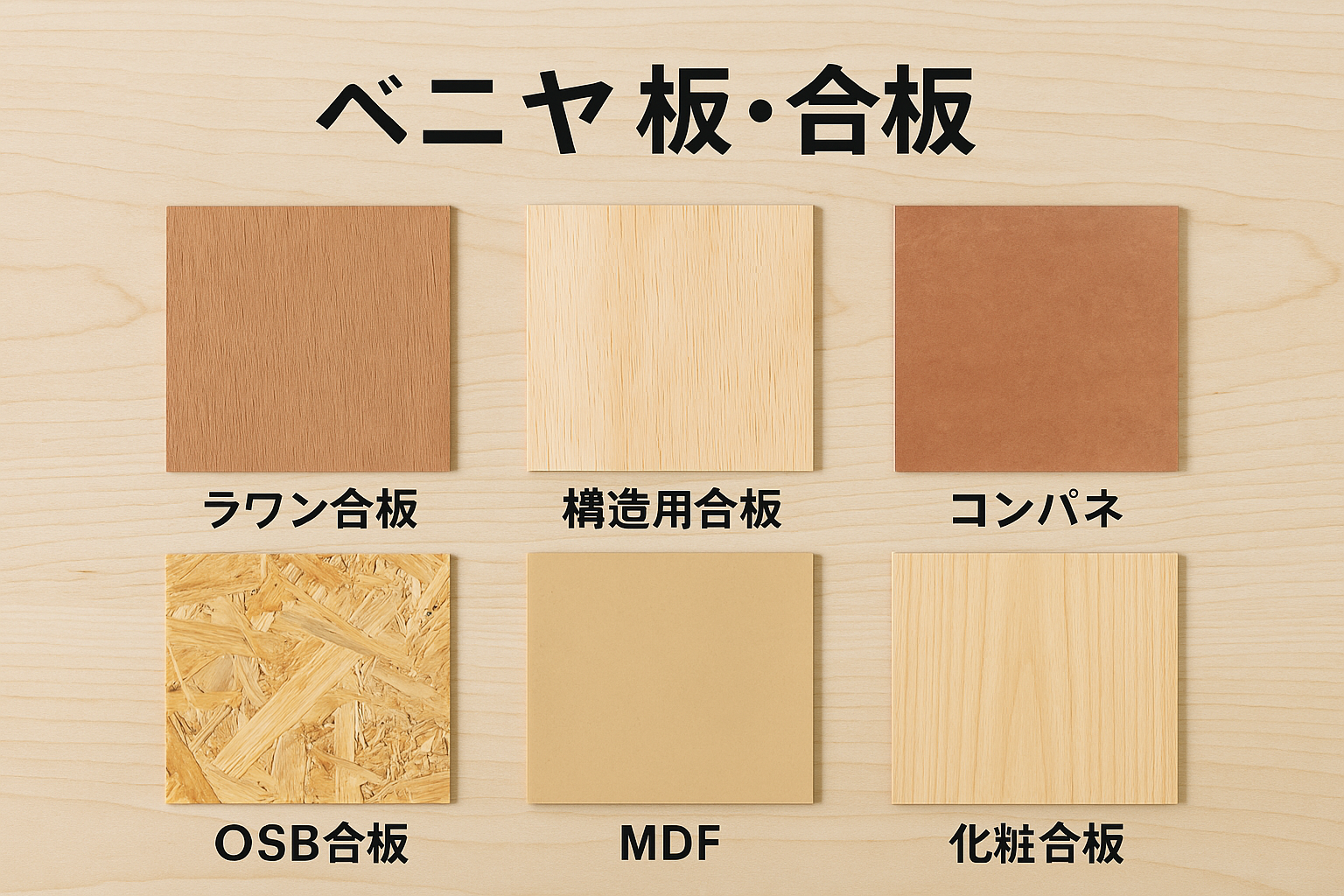 ベニヤ板/合板の種類【DIYリフォームするなら知っておきたい】 - DIY 